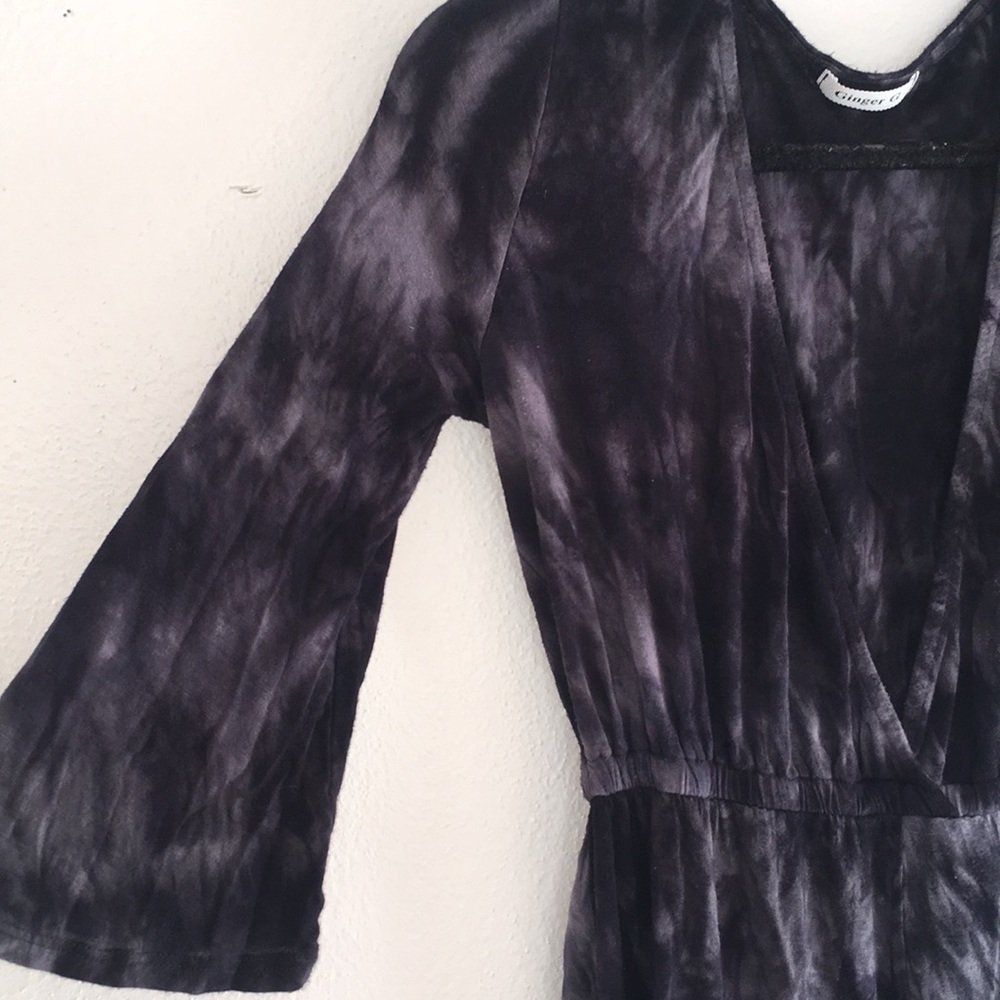4/$25 Dark tie dye romper